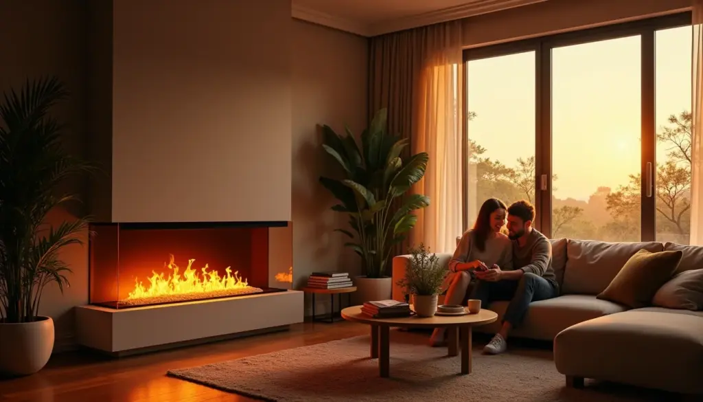 Lareira em apartamento: 3 tipos que funcionam sem chaminé