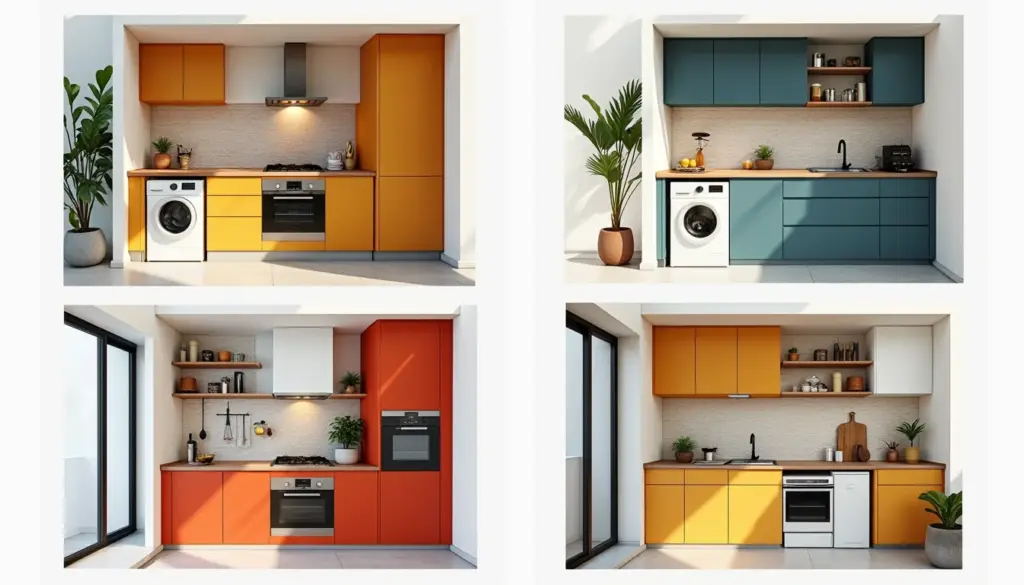 64 Ideias de Cozinha, Lavanderia Juntas Apartamento Pequeno